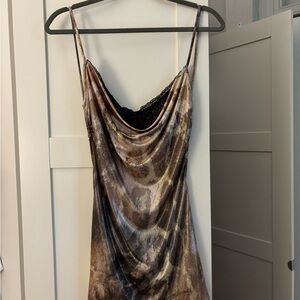 Jaded London Leopard Metallic Mirage Mini Dress